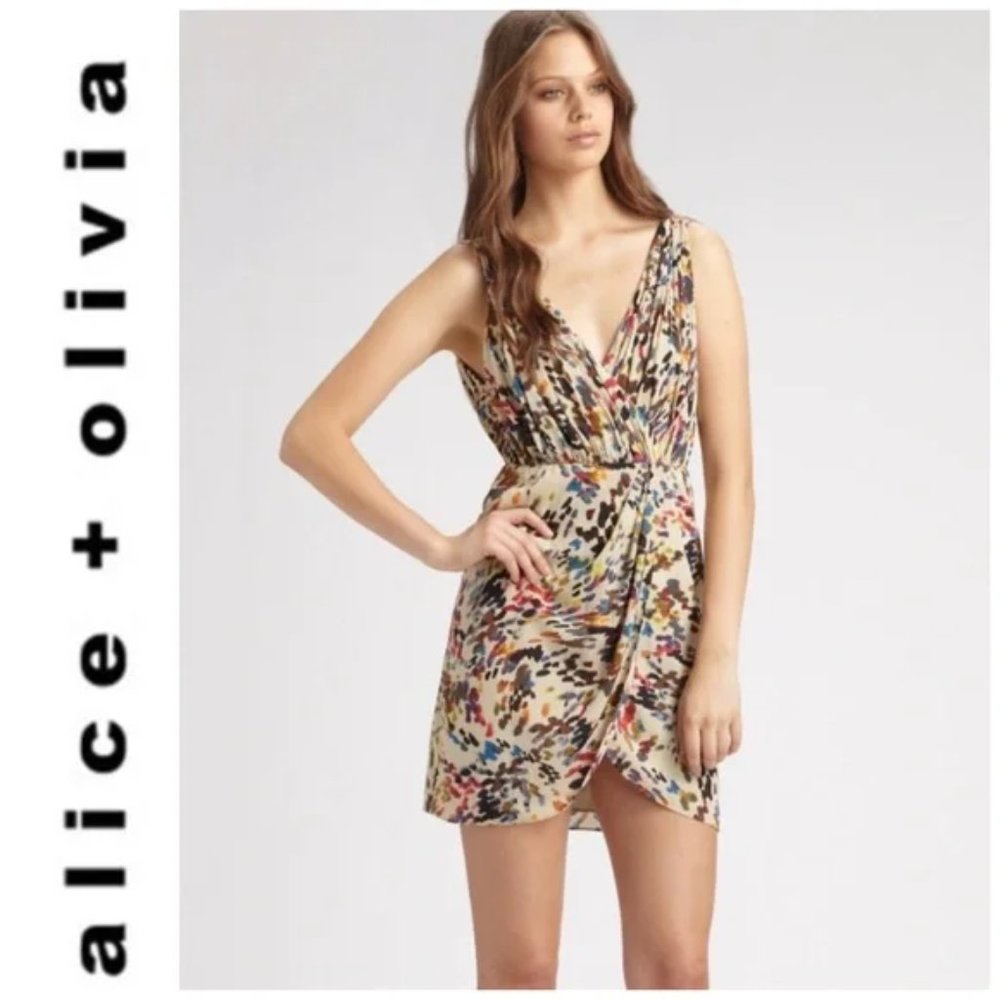 Alice + Olivia Painters Palette Fitted Dress - Size 6